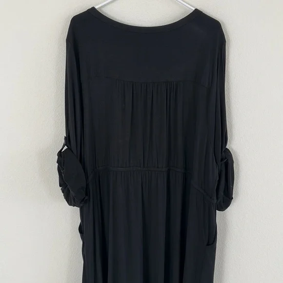 Torrid Black Button-Front Drawstring Waist Size 4x 24/26 - Picture 10 of 13